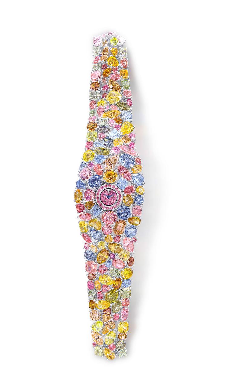 Featuring over 110ct of extremely rare coloured diamonds, the $55 million dollar Graff Hallucination watch is estimated to be the most valuable watch in the world