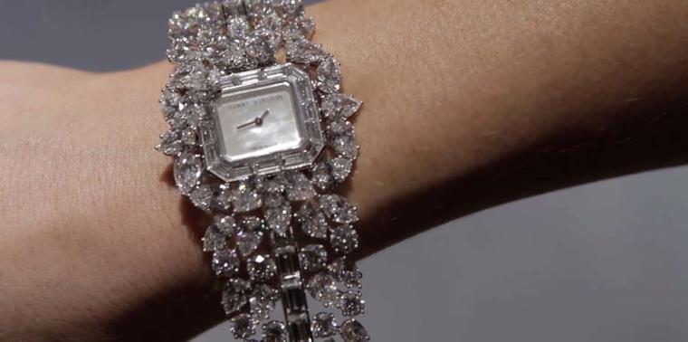 Harry Winston Emerald Cluster diamond watch
