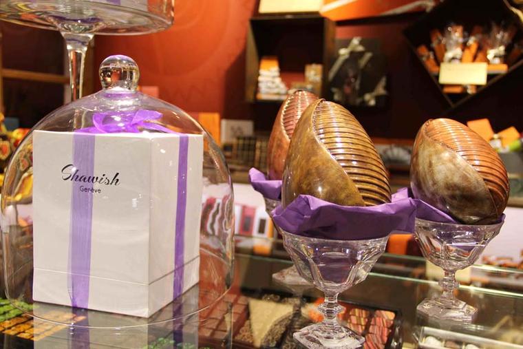 The Shawish Easter Surprise at Harrods is the ultimate in edible luxury: a chocolate Easter egg containing a signature jewel from the Swiss jeweller