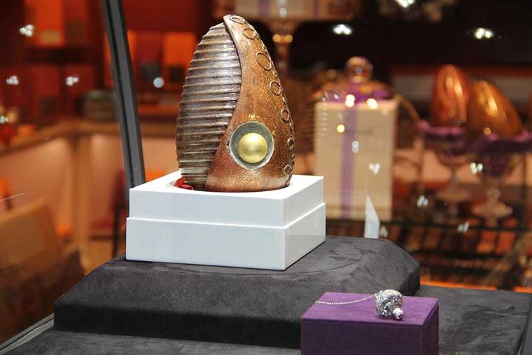 The inspiration behind the Shawish Easter Surprise at Harrods was the Shawish Diamonds Surprise, launched in 2013. Containing the Dandy Emerald Magic Mushroom pendant, the world's most valuable chocolate egg will soon be featured in the Guinness Book of W