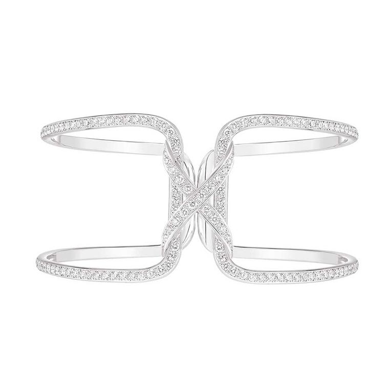 Chaumet white gold Manchette diamond bracelet