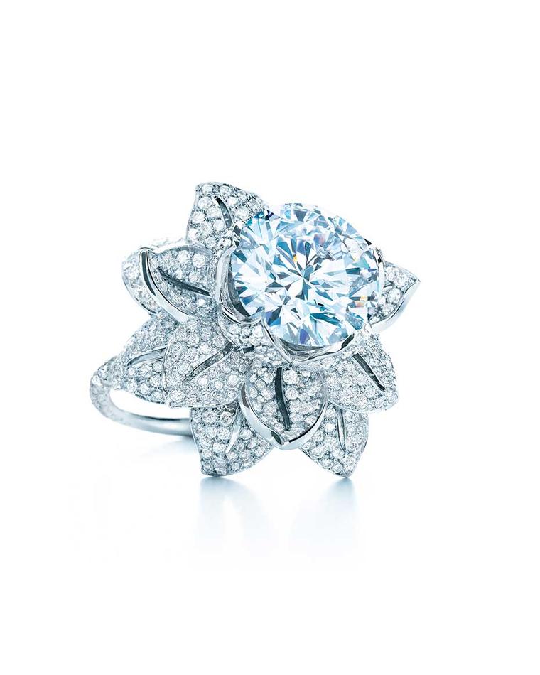 Tiffany & Co. Gatsby Collection 5.25ct diamond flower ring (£POA).