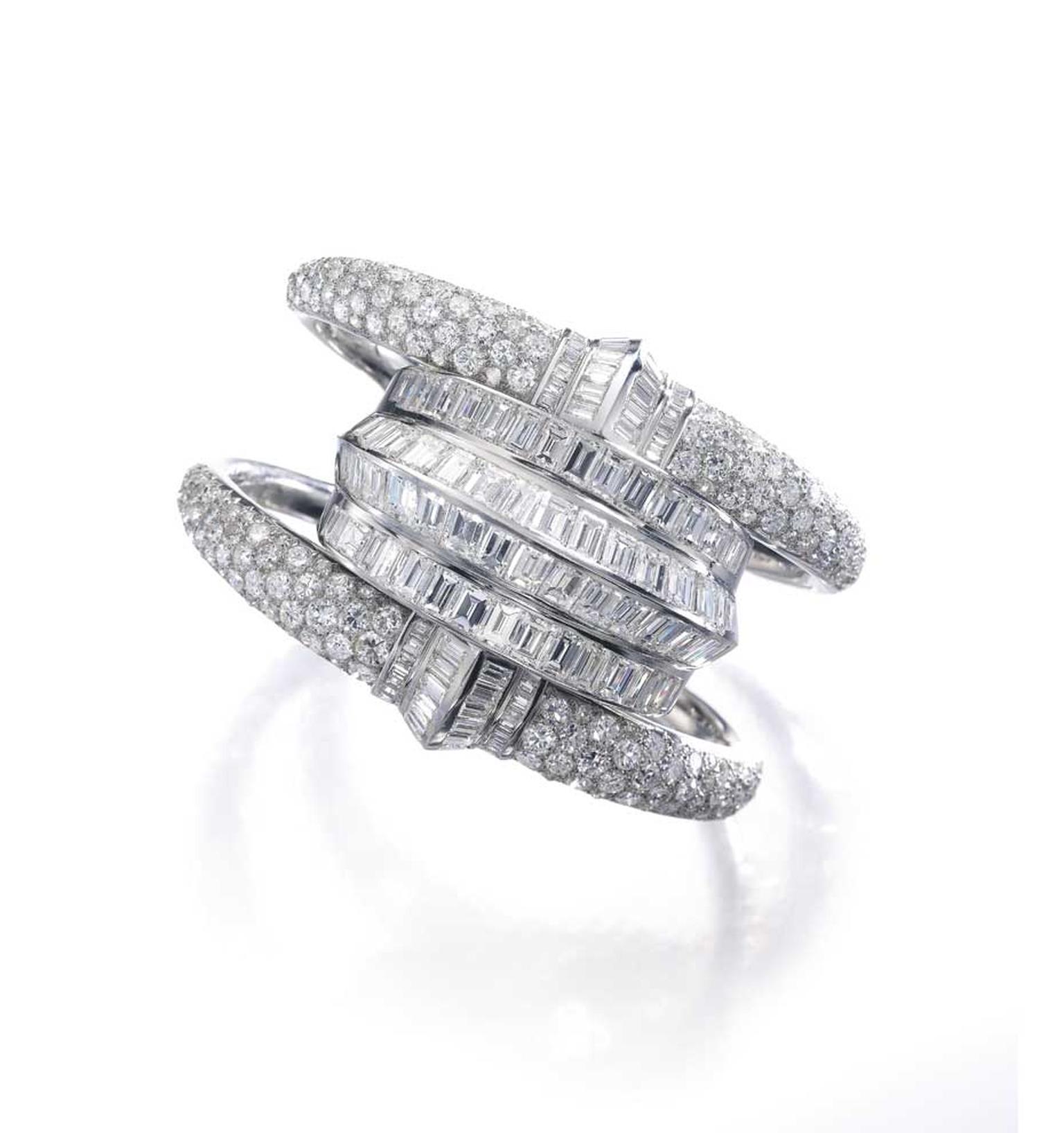 Suzanne Belperron diamond cuff bracelet (estimate: CHF 110,000 - 165,000/$124,599 - 186,899)