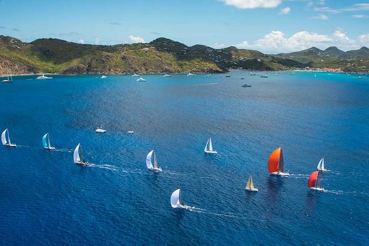 Maria Doulton filmed the sailors aboard the 45ft sailing boat Jolt 2, captained by Peter Harrison, CEO of Richard Mille Europe, as it participated in the Les Voiles de Saint Barth 2014 regatta