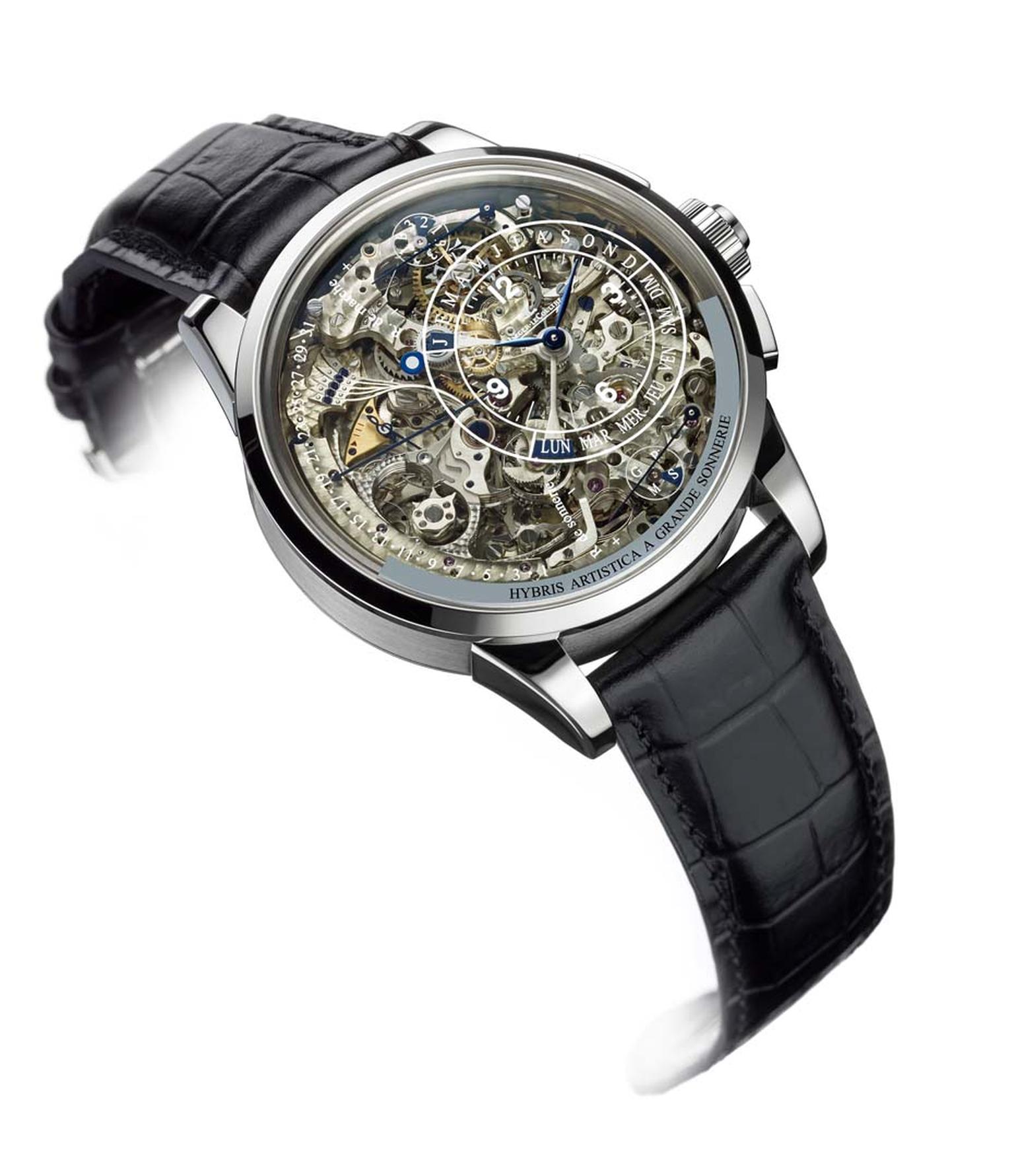 Jaeger-LeCoultre Hybris Artistica Collection Duomètre à Grande Sonnerie watch - the most complicated watch in the world - has been revisited for Hybris Artistica with a rock crystal dial to allow voyeurs an exclusive view of its movement
