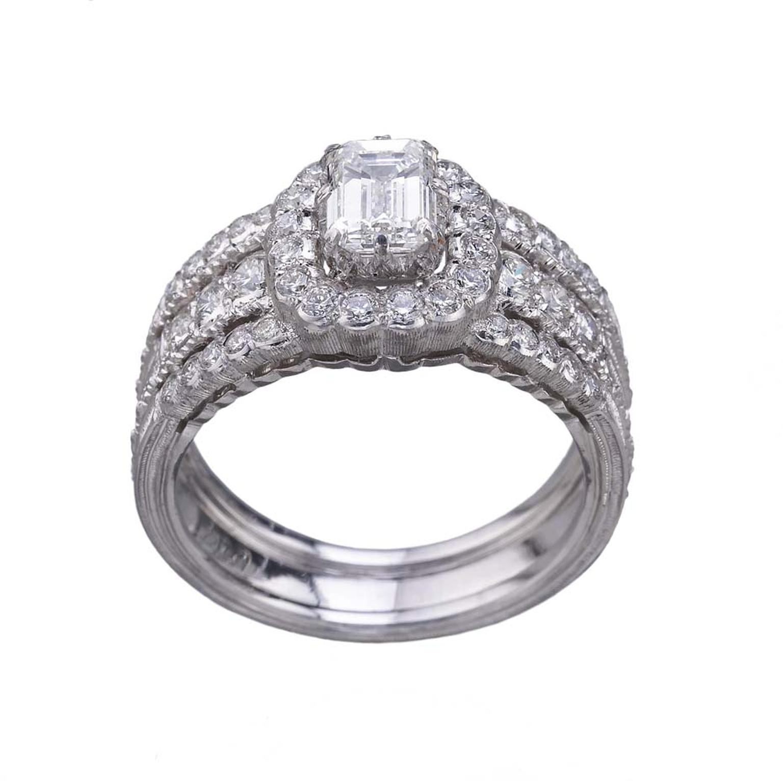 Buccellati Romanza diamond engagement ring - one of eight new designs that make up the new Romanza bridal collection