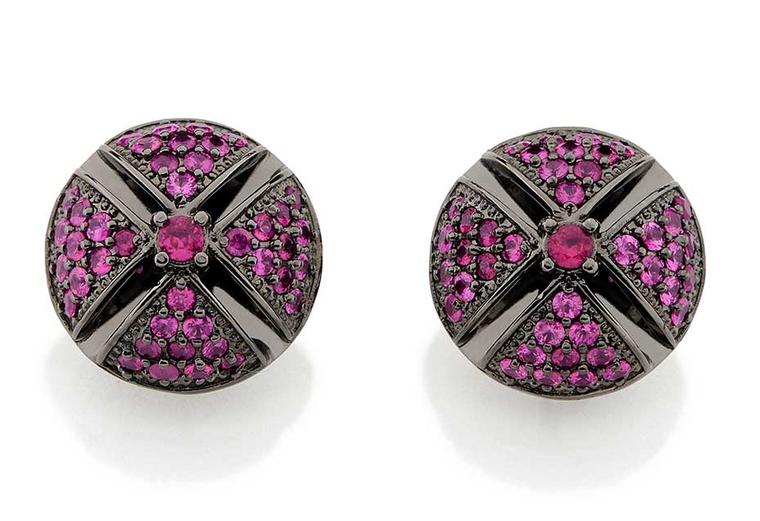 Carla Amorim Russia Collection Dome ruby earrings, inspired by the domes of St Basil's Cathedral in Moscow's Red Square