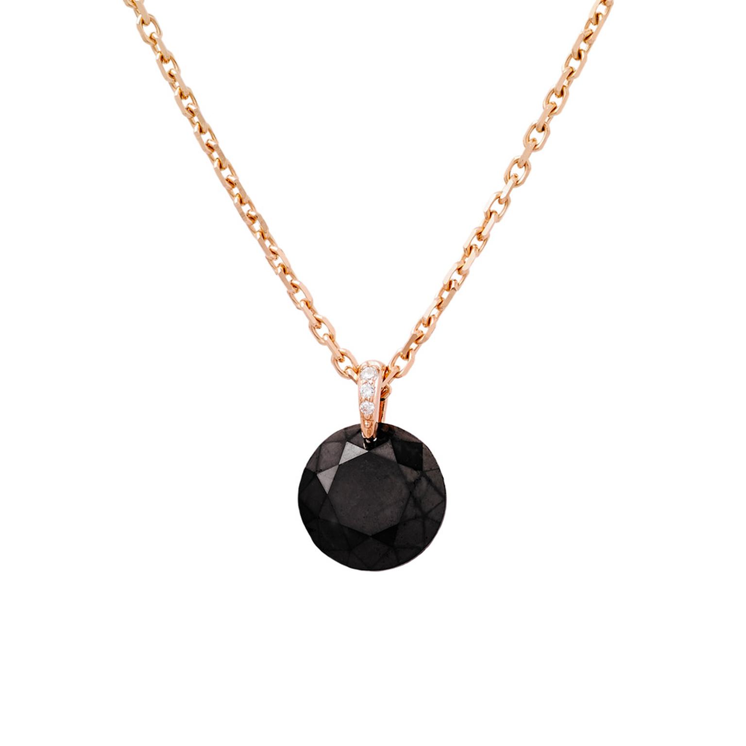 Raphaele Canot Set Free Diamonds collection gold and black diamond pendant with micro pavé detail