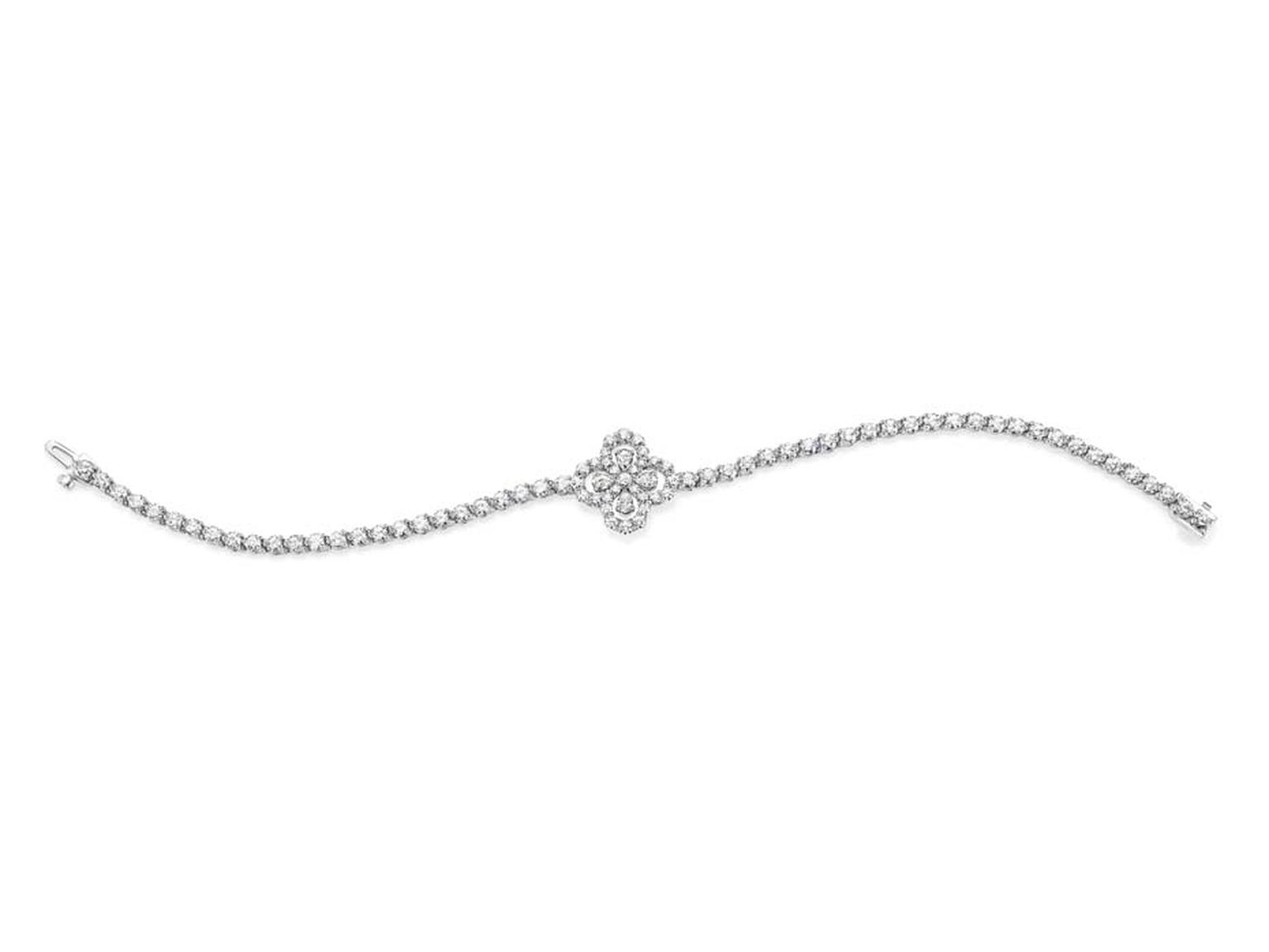 Harry Winston platinum Diamond Loop collection bracelet.