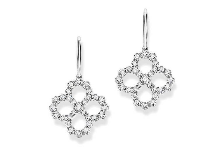 Harry Winston Diamond Loop collection drop earrings in platinum
