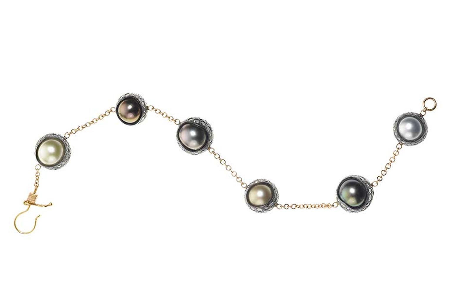 Todd Reed Tahitian and South Sea pearl bracelet.