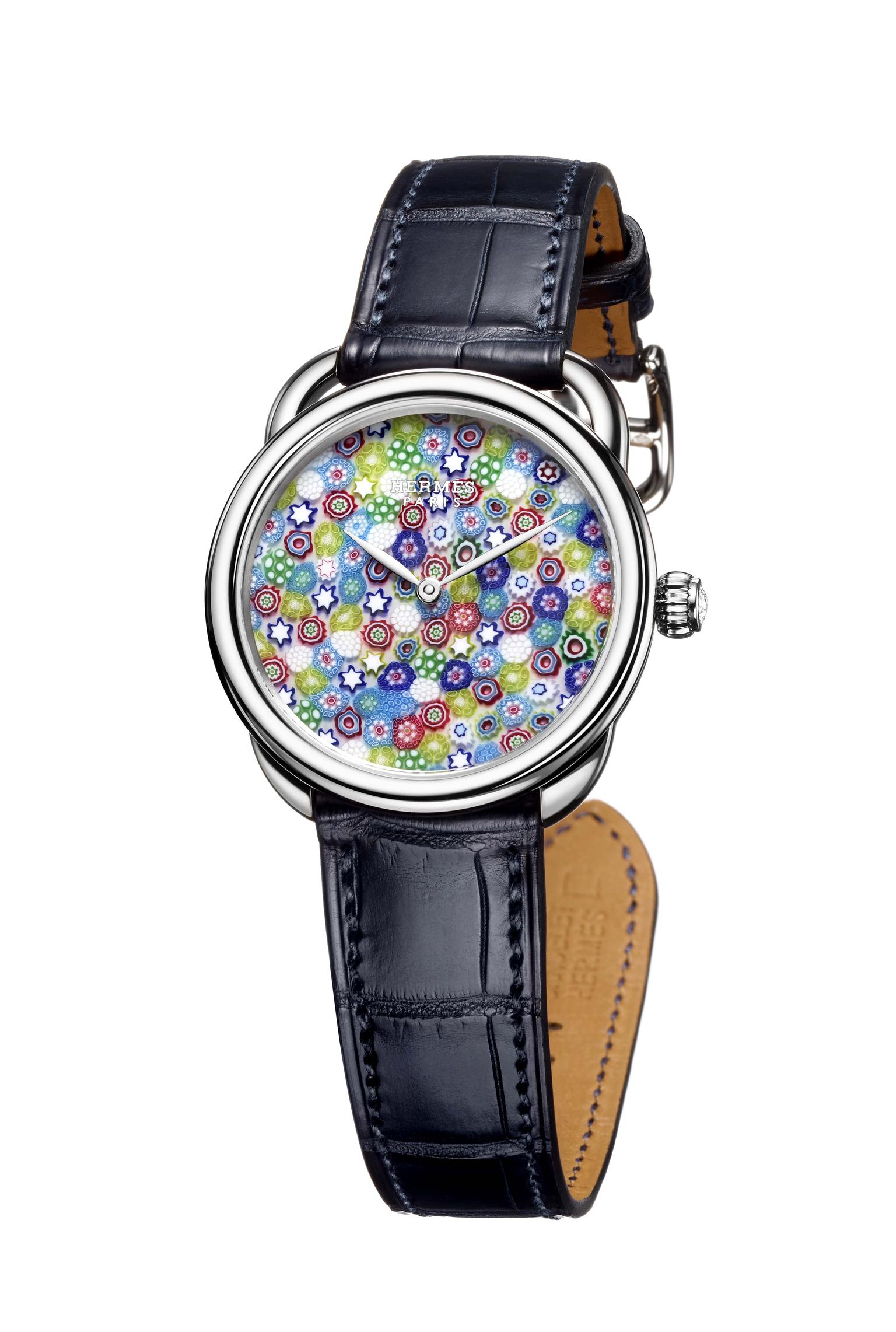 Hermès Arceau Millefiori watch.
