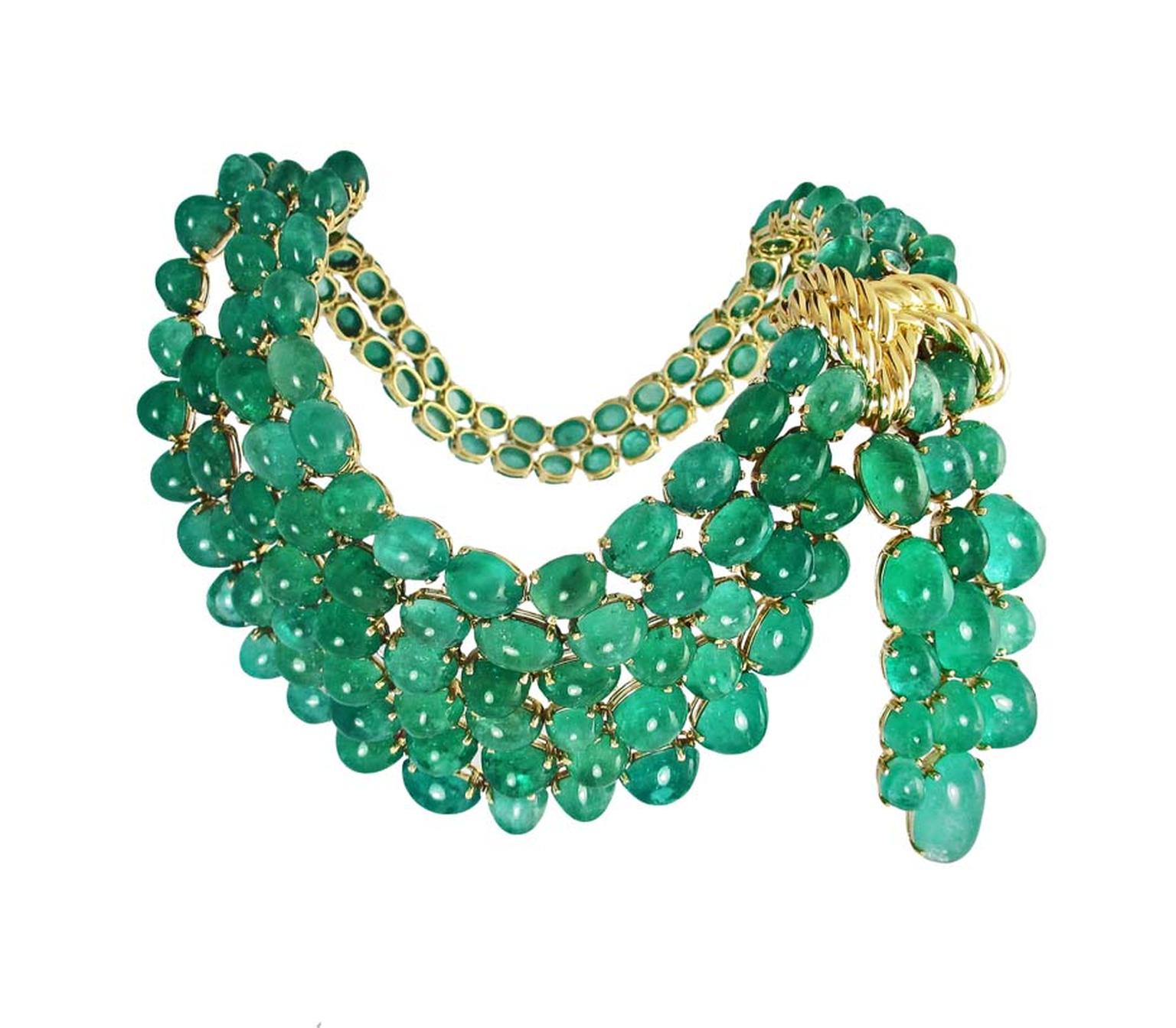 The Verdura Scarf emerald necklace, from the 75th Anniversary Collection, has been recreated for the first time since it was designed by Verdura in 1941 at the request of Dorothy Paley Hirshon.