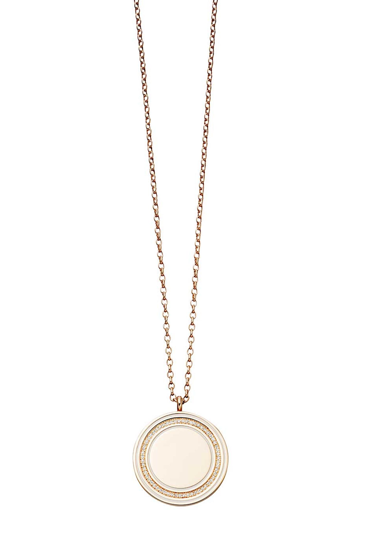 Astley Clarke Giant Moonlight Cosmos locket in rose gold with diamonds (£1,950).