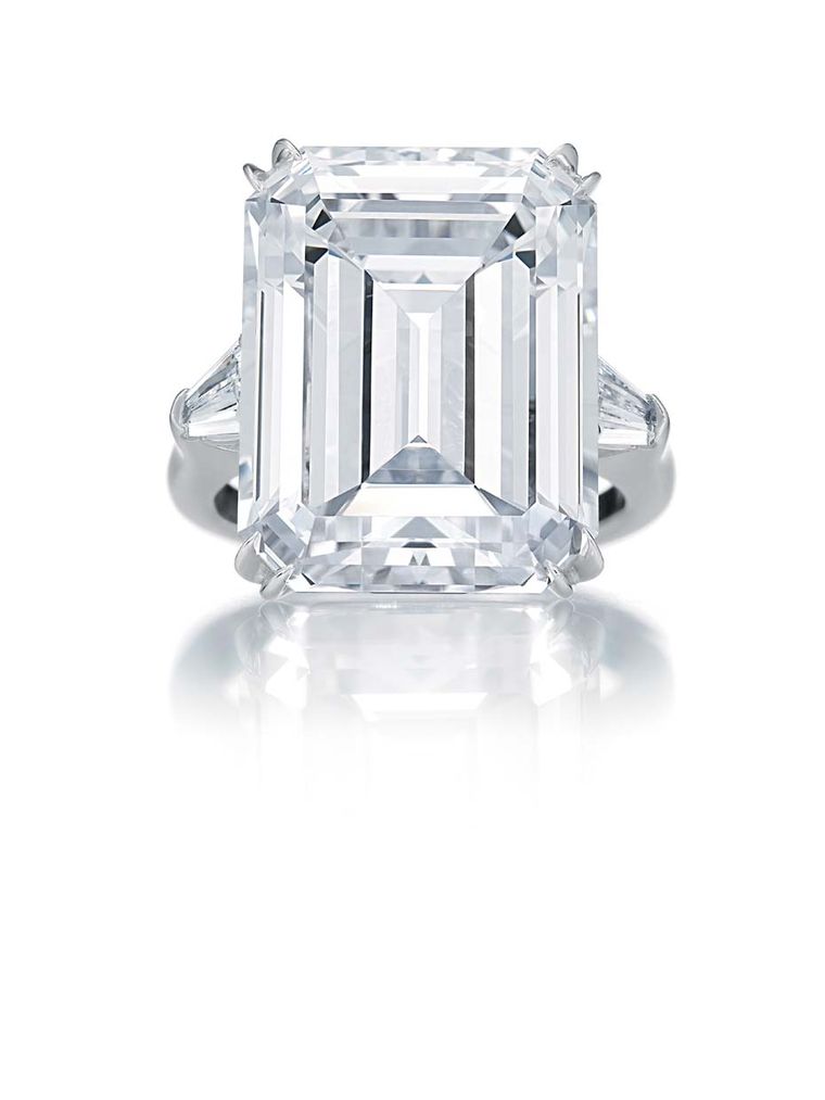 Harry winston cushion cut diamond engagement ring and band