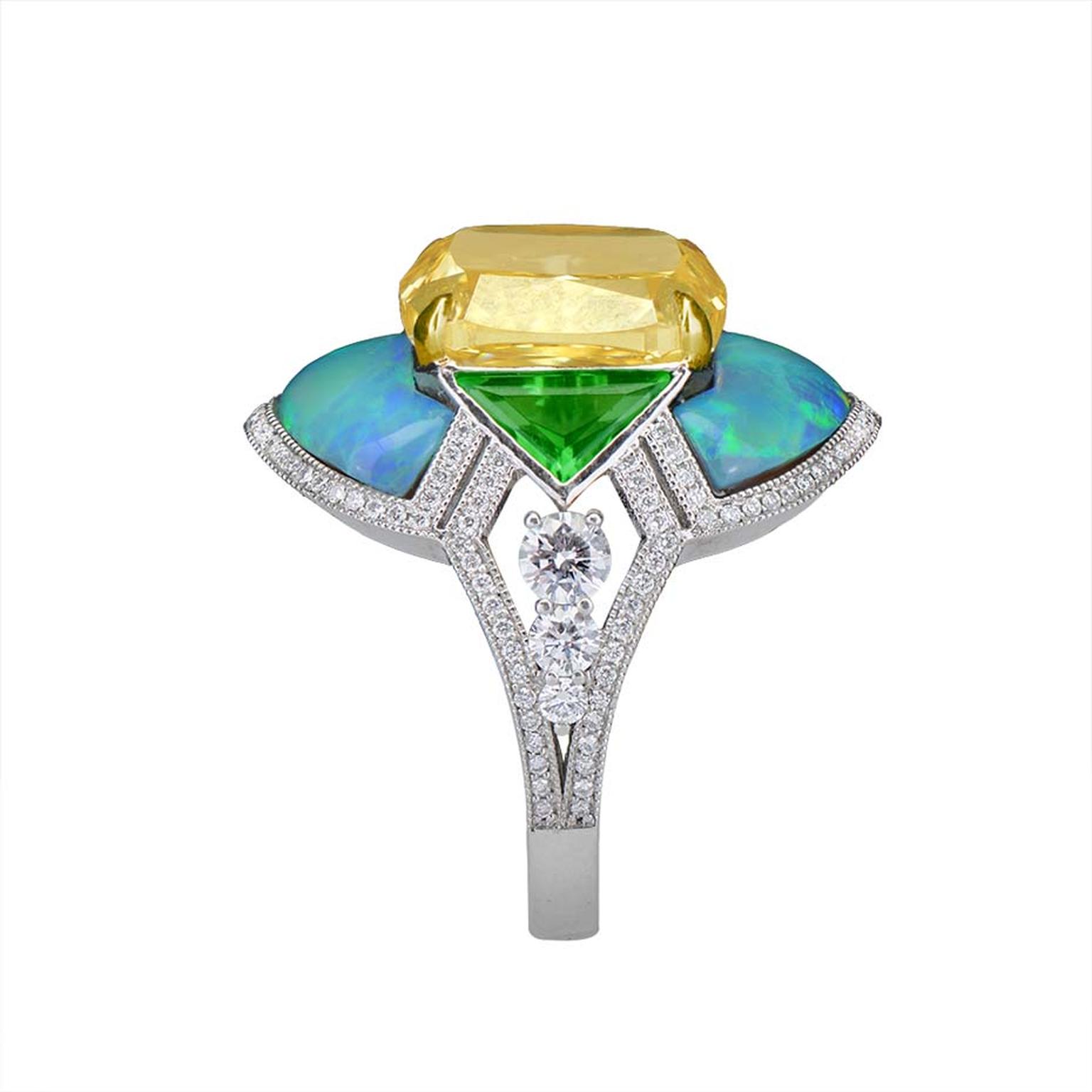 David Abramov, Morelle Davidson's Sales Executive and Website Manager, says of its yellow diamond ring: "As a jeweller that primarily works with antique and period jewellery, we were able to create a modern interpretation of the Art Deco period and make i