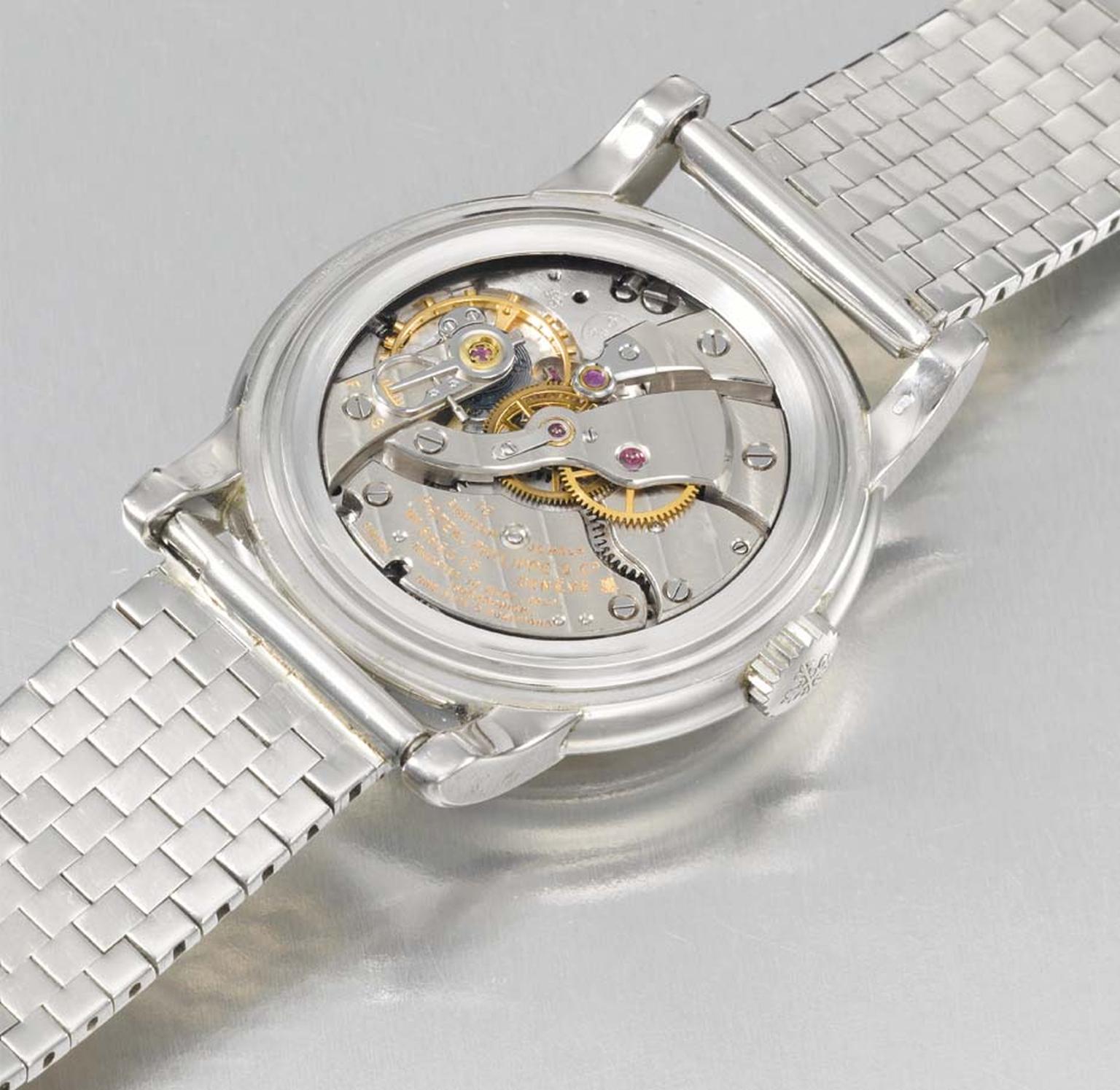 The Patek Philippe Reference 2497 watch incorporates a perpetual calendar and Moon phase indicator and has a pre-sale estimate of US$1.1 million-2.1 million.