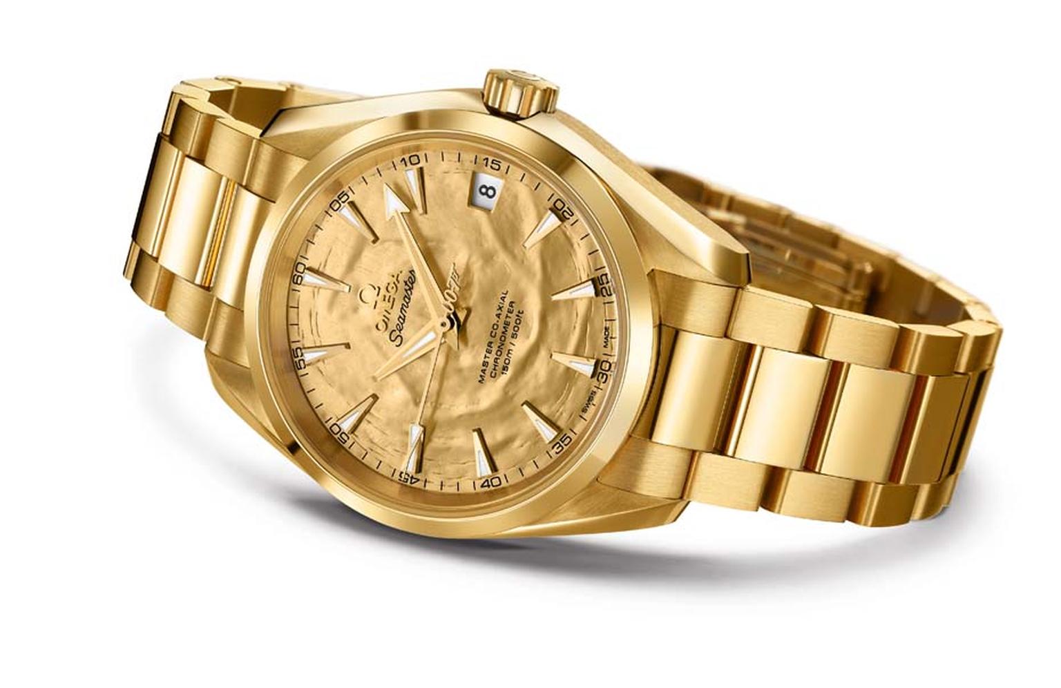 Coinciding with the 50th anniversary of Goldfinger, Christie’s auctioned an Omega Seamaster Aqua Terra watch in dazzling yellow gold fetching eight times its estimated price.