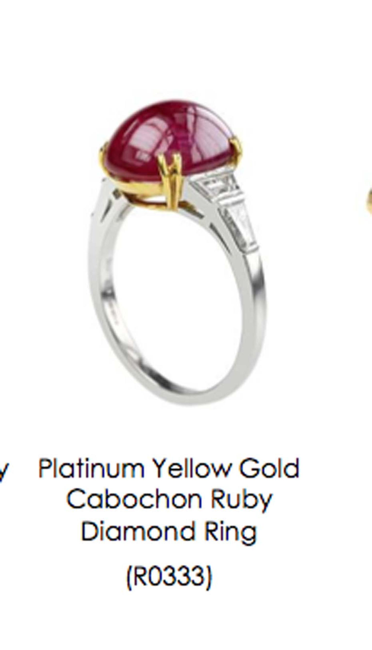 Lucie Campbell ruby engagement ring