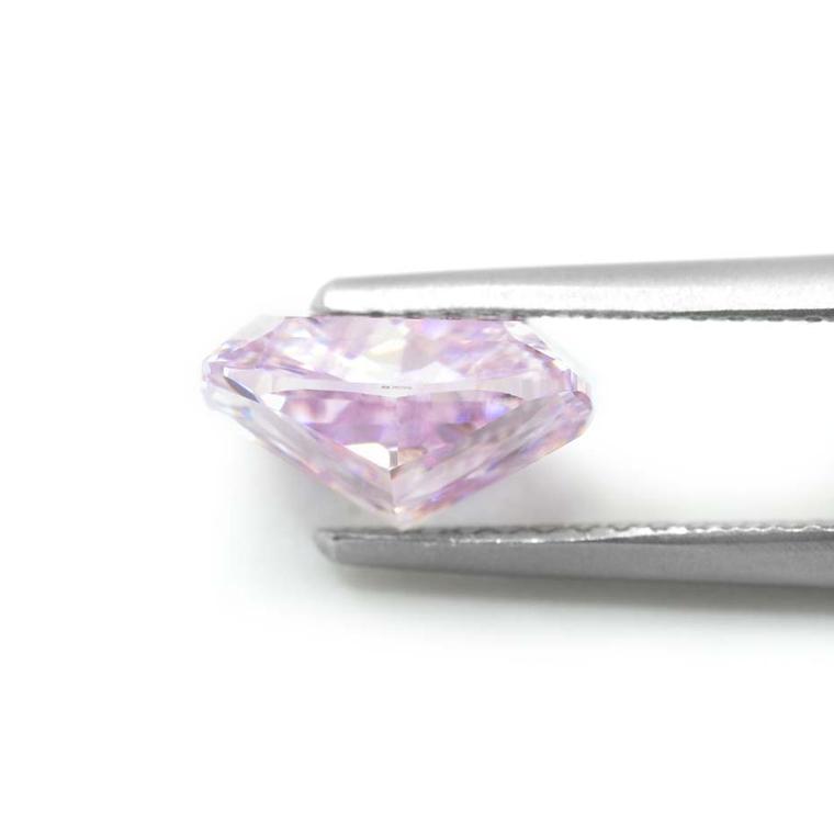 The incredibly rare 3.37ct purple diamond was unveiled at last month’s Hong Kong Jewellery and Gem Fair by Israel-based Leibish & Co., which specialises in fancy colour diamonds and colour diamond jewellery.