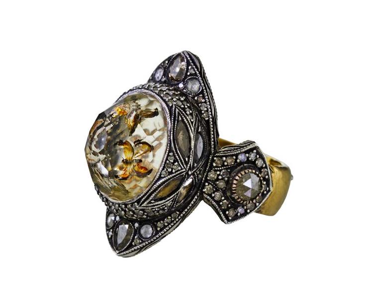 Sevan Bicakci Theodora Butterfly ring, available from online fine jewelry store Twist.