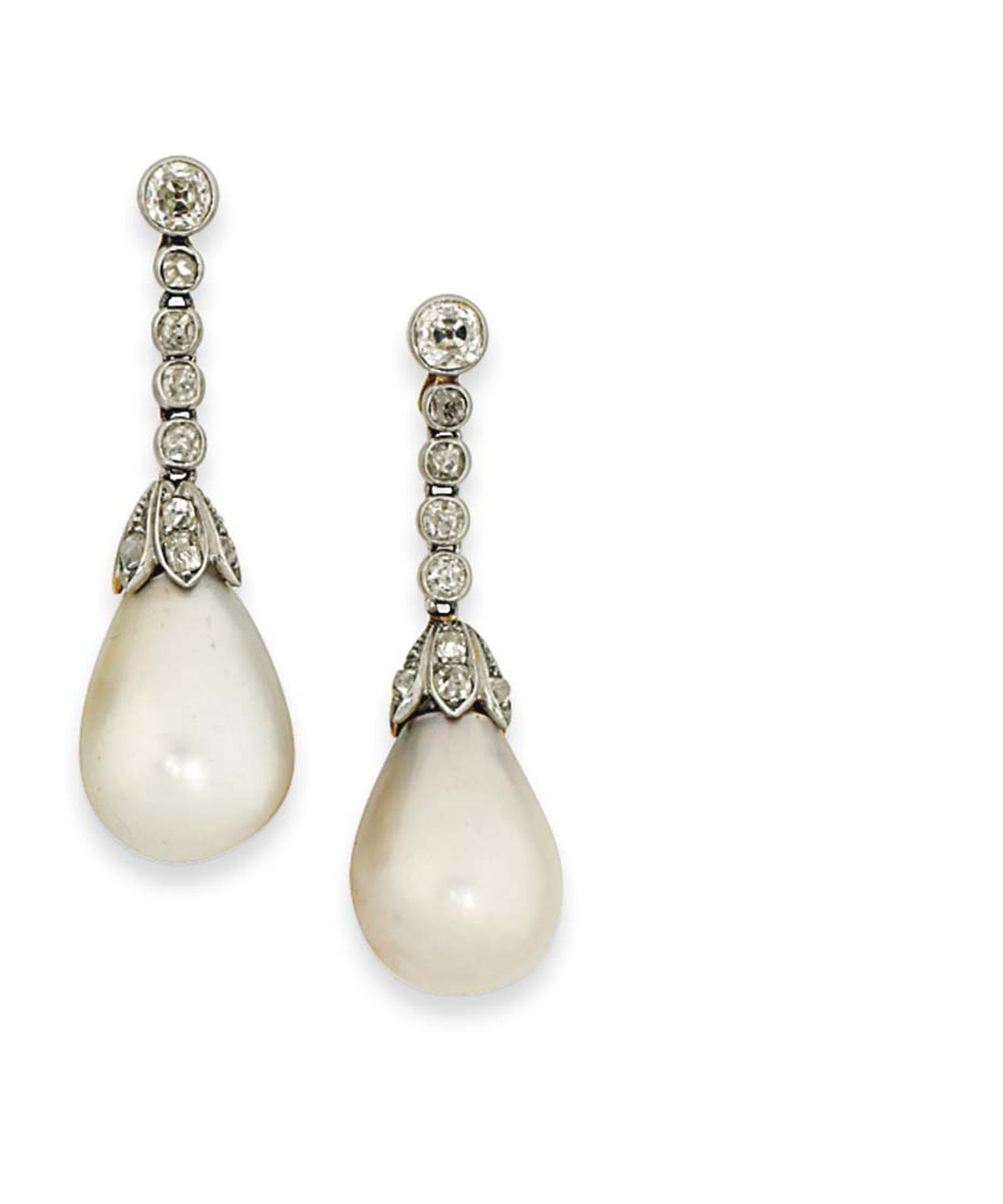 These elegant late 19th century natural pearl ear pendants more than doubled their high pre-sale estimate to sell for £104,500 at Christie's London in 2014.