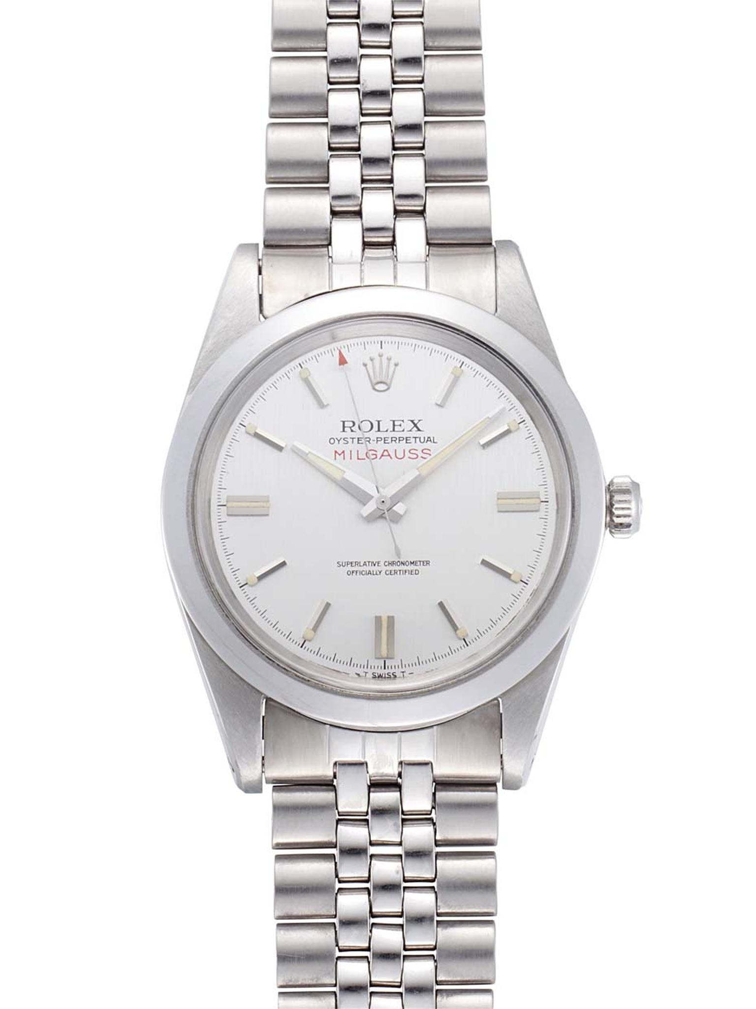 Christie's Watch Shop Rolex Oyster Perpetual Milgauss watch ($25,000).