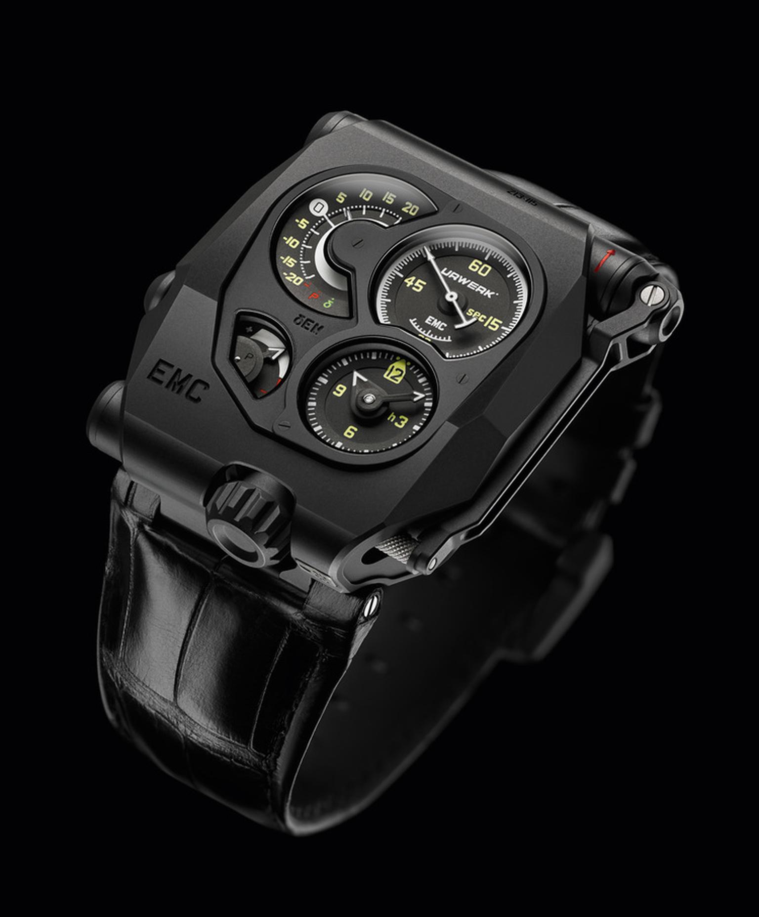 Urwerk’s futuristic looking watch, the EMC, won in two different categories:Mechanical Exception and Innovation.