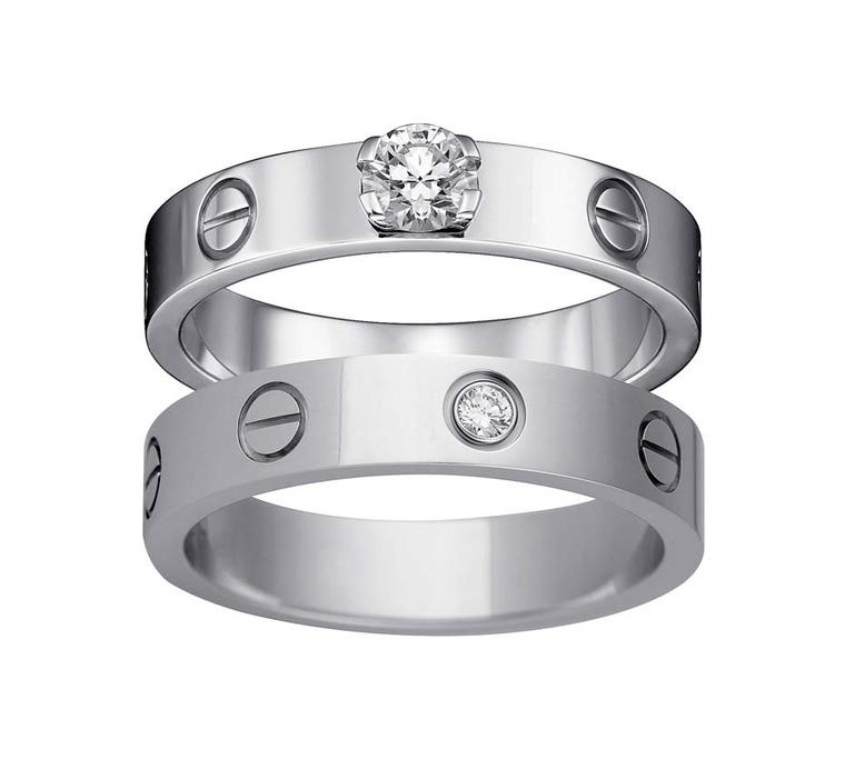 cartier single diamond ring