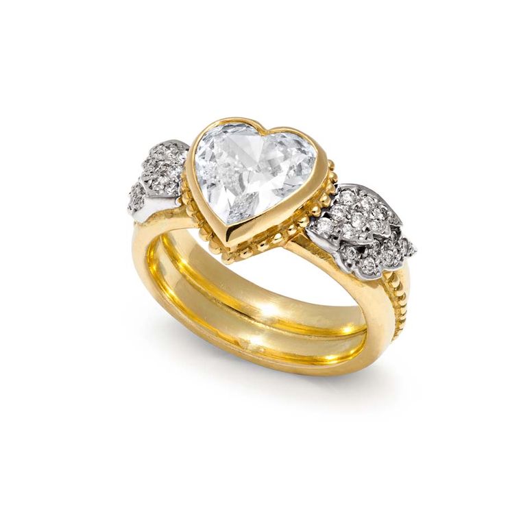 Heart shaped engagement rings designs