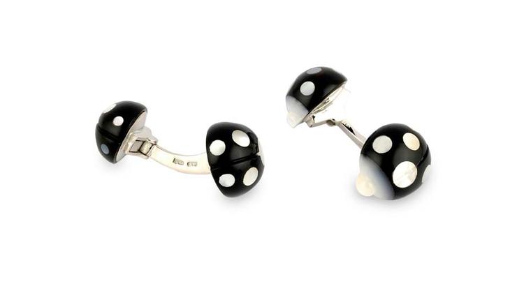 Deakin & Francis Ladybird black onyx and mother of pearl cufflinks (£2,605).