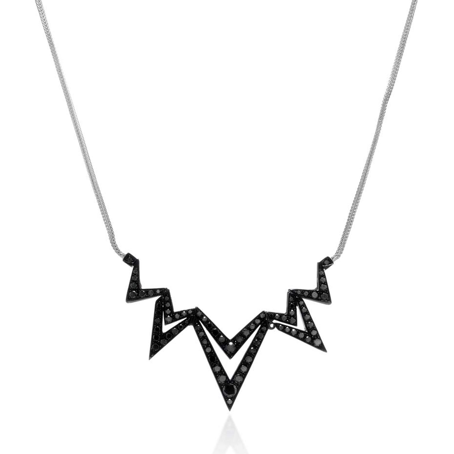 Stephen Webster Lady Stardust necklace with black diamonds (£4,300).