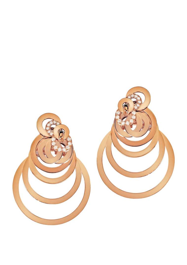 de GRISOGONO Gypsy hoop earrings in gold with diamonds (£9,700).