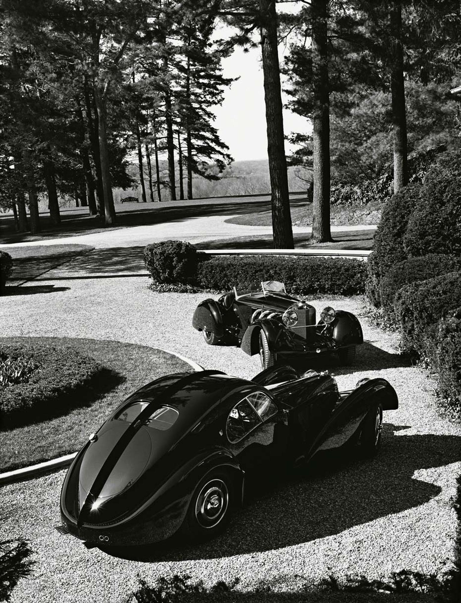 The black Bugatti 57CS Atlantic Coupé, built in 1938, just a year before the designer’s birth, is an amazing creature with curves reminiscent of a Hollywood pin-up.