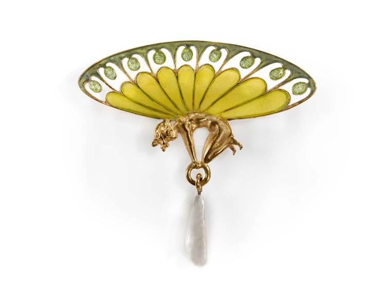 René Lalique Winged Sylph brooch. On display at the Driehaus Museum Maker & Muse exhibition.