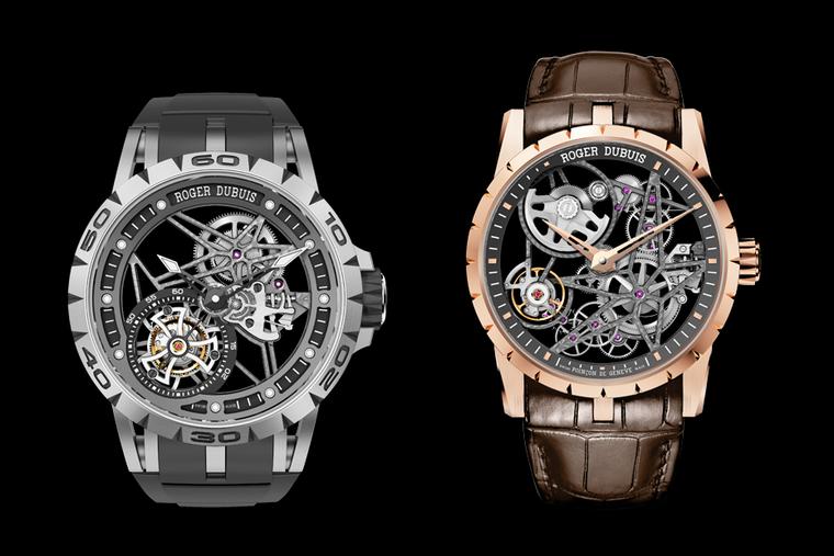 Roger Dubuis performs a striptease with two new Excalibur Skeleton watches