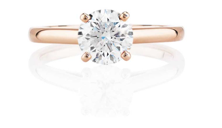 Elegant rose gold engagement rings