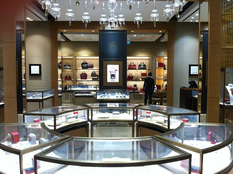 The interior of the newly opened Cartier boutique at Heathrow's ...