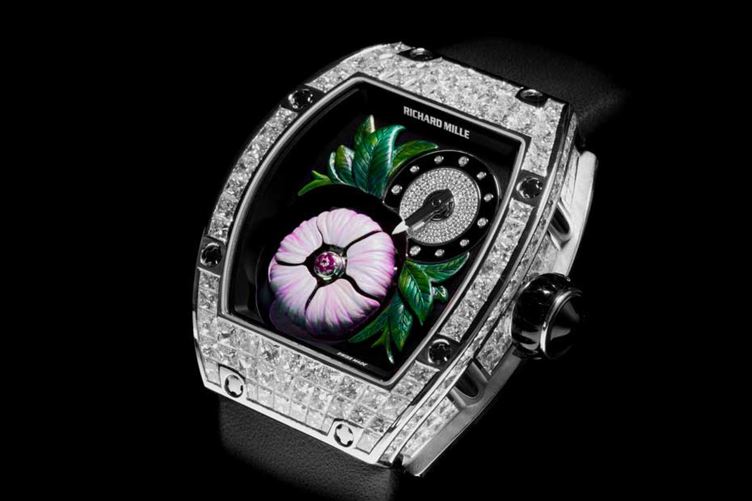 The new ladies' RM 19-02 Tourbillon Fleur watch from Richard Mille is a limited edition. With just 30 pieces being produced worldwide, it comes with a price tag of CHF 924,000.