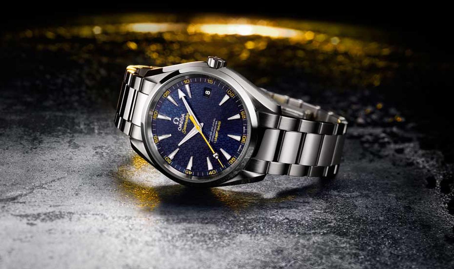 The Omega Seamaster Aqua Terra 150M is the official James Bond watch for the upcoming film Spectre. The 41.5mm stainless steel case provides a rugged companion for Bond's most challenging adventures and features a new Master Co-Axial calibre 8507, an auto