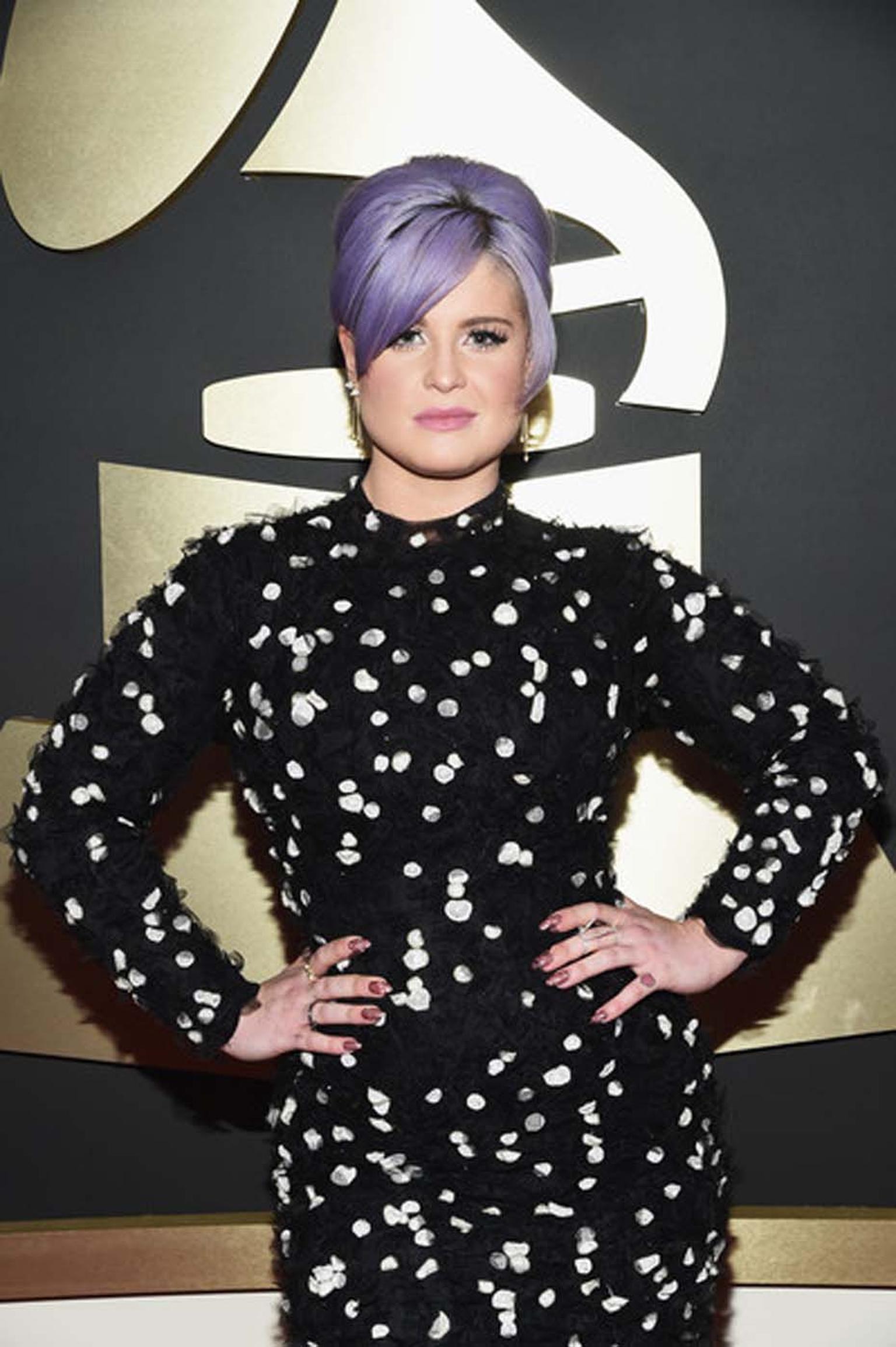 Kelly Osbourne opted for Borgioni diamond earrings and Borgioni diamond rings on the red carpet at the 57th Annual Grammy Awards in Los Angeles.
