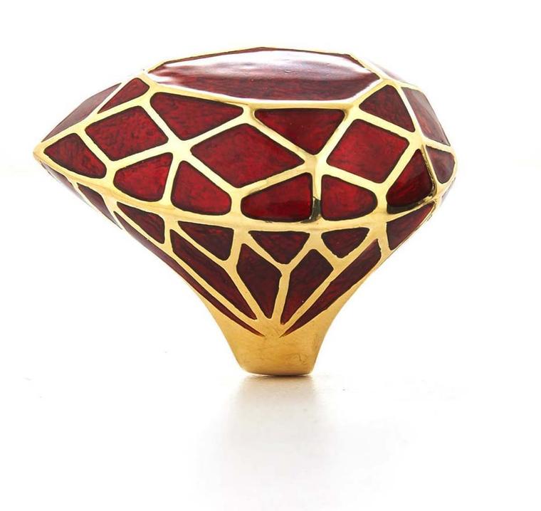 Bold designs such as this ring from David Webb, will be one of many high jewellery pieces on display at DJWE when it opens on 24 February in Doha.