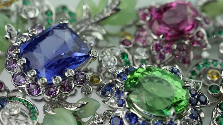 The team at Fabergé sought out some of the world's most beautiful gemstones in order to get the combination of colours just right for the Secret Garden collection.