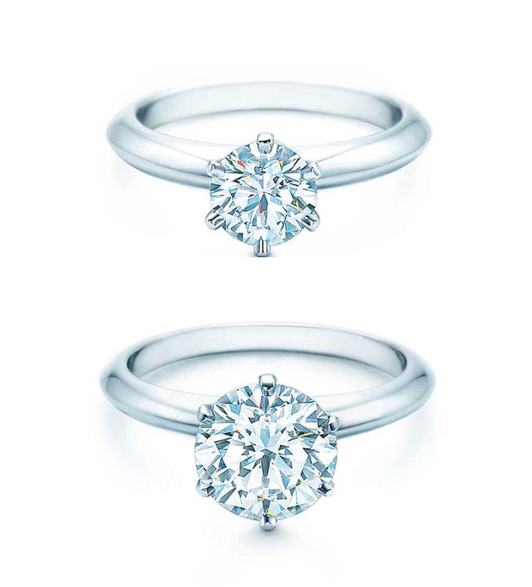 Most common diamond engagement ring size