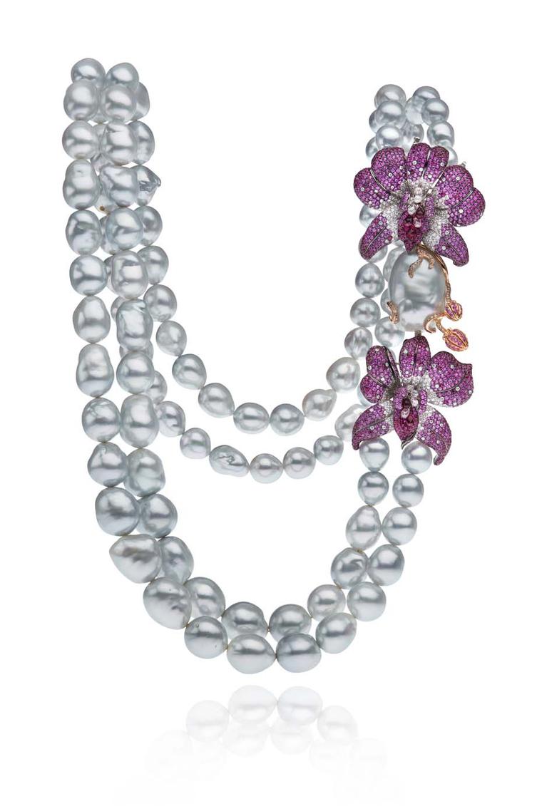 Autore baroque South Sea pearl necklace from the new Orchid high jewellery collection, which takes its inspiration from native Australian orchids.