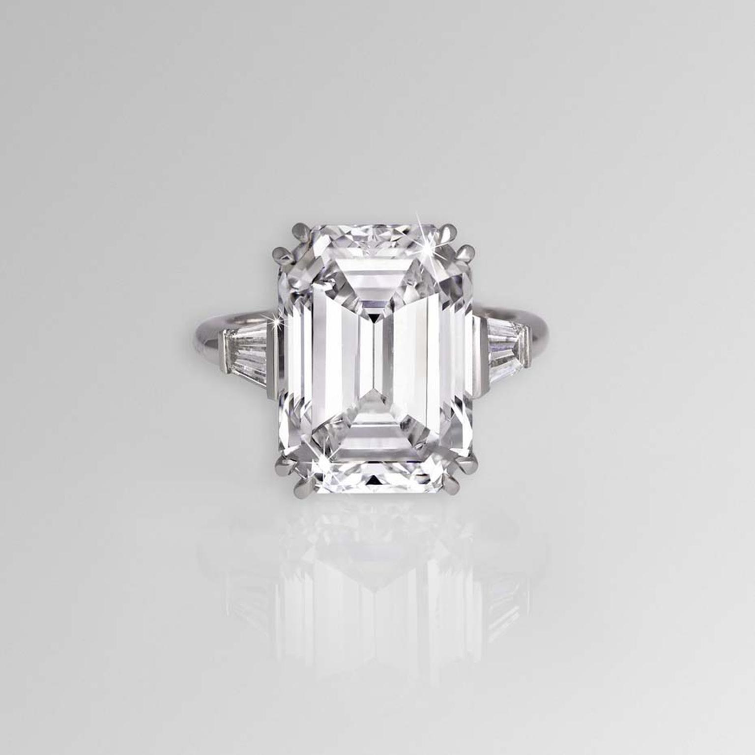 cartier emerald cut engagement ring