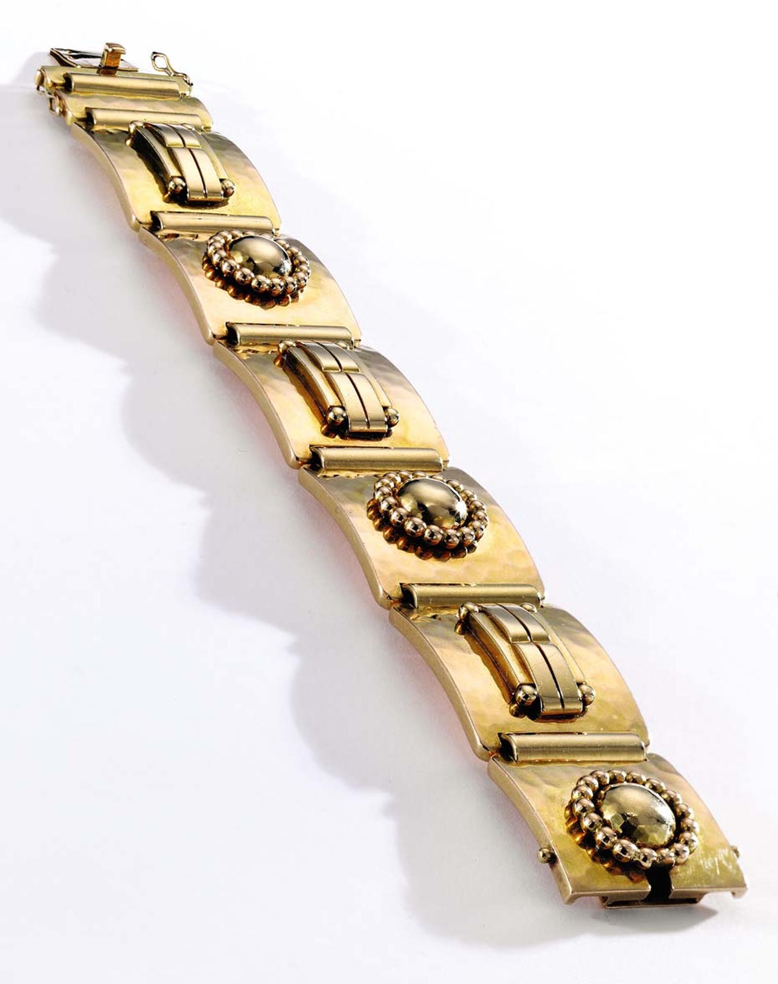 Jean Després gold bracelet, circa 1935 (estimate: $75-85,000).