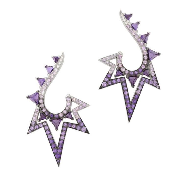 David Bowie's alter ego Ziggy Stardust was the inspiration for Stephen Webster's Lady Stardust collection, which includes this pair of geometric-style earrings.
