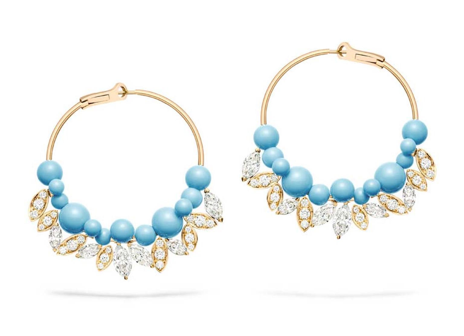 Piaget turquoise earrings from the Extremely Piaget collection.