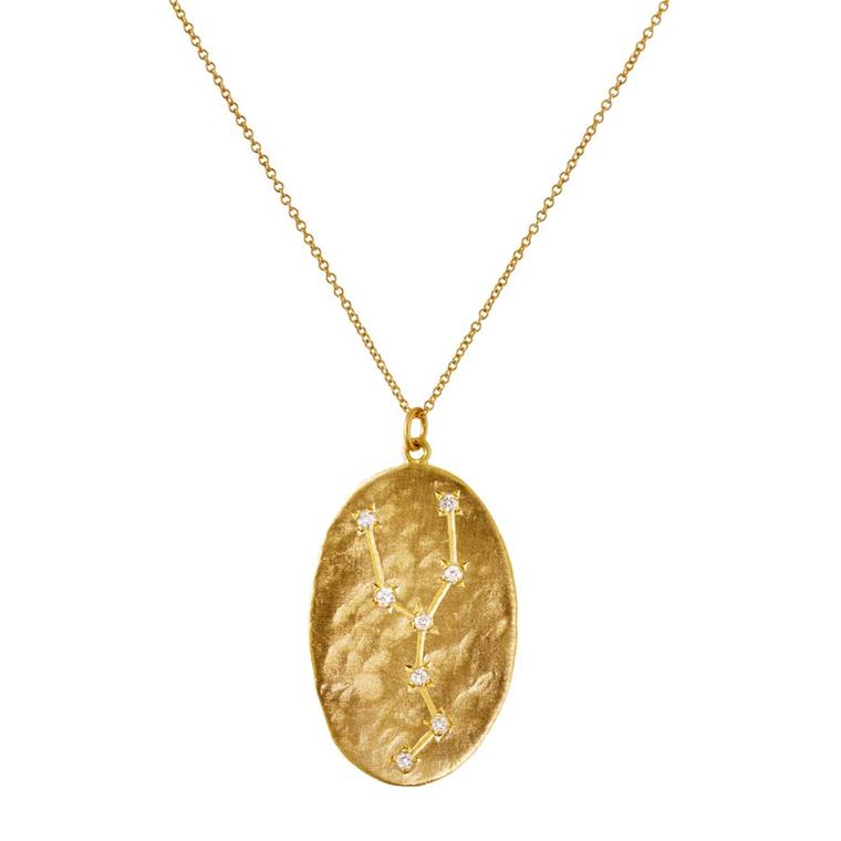 Brooke Gregson yellow gold and diamond Taurus Astrology necklace (£2,060).